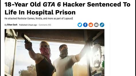 gta leaker life in prison|GTA 6 Hacker Sentenced To Life In Hospital Prison。